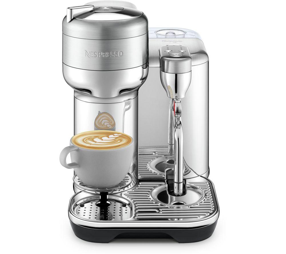 NESPRESSO by Sage Vertuo Creatista SVE850BSS4GUK1 Smart Coffee Machine - Brushed Stainless Steel, St