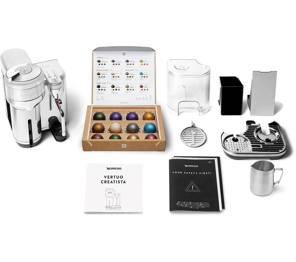 NESPRESSO by Sage Vertuo Creatista SVE850BSS4GUK1 Smart Coffee Machine - Brushed Stainless Steel image number 8 of 11