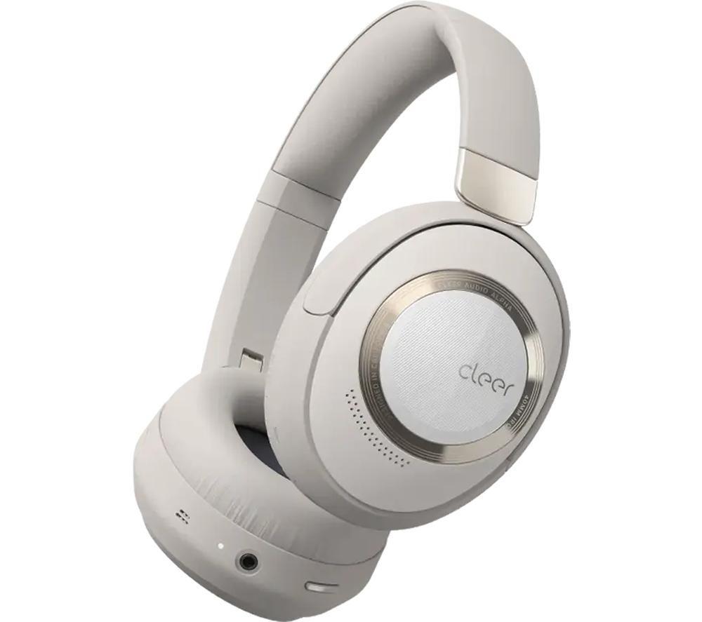 Cleer Audio Alpha Wireless Bluetooth Noise-Cancelling Headphones - Stone, Cream