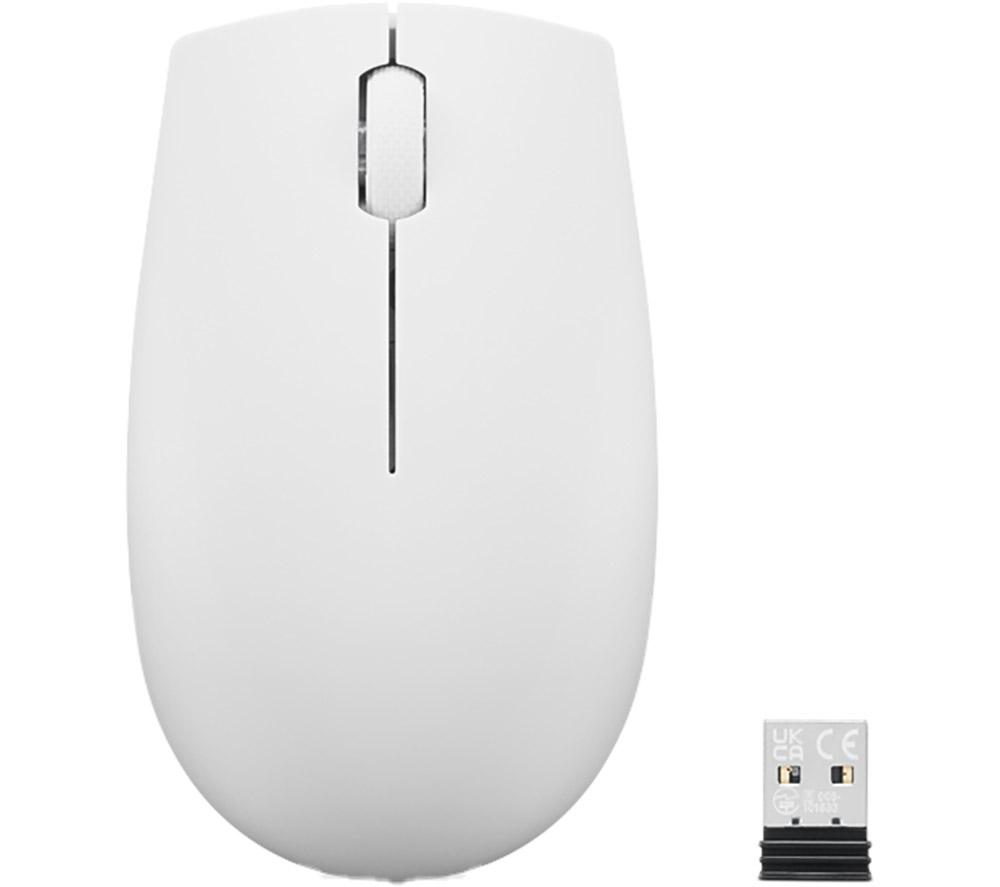 LENOVO 300 Compact Wireless Optical Mouse, Silver/Grey