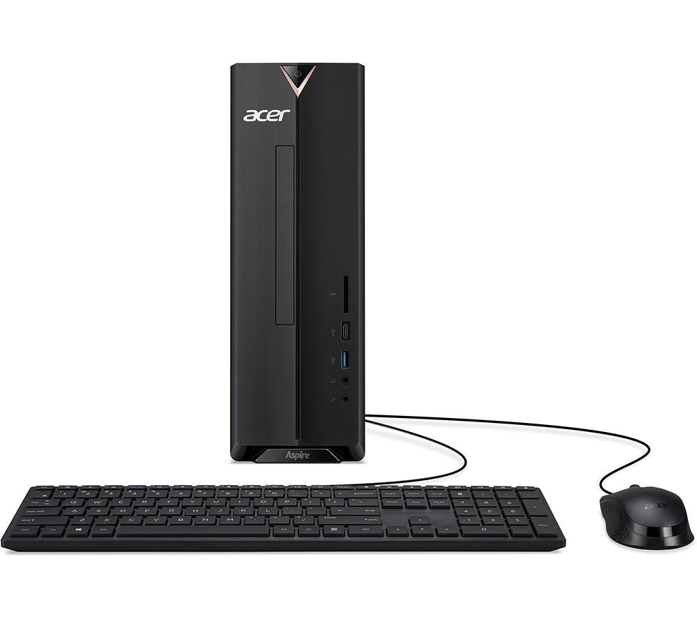 ACER Aspire XC-840 Desktop PC - IntelCeleron, 256 GB SDD, Black, Black