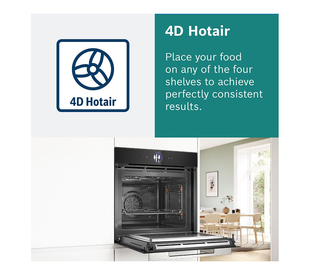 BOSCH Series 8 HSG7364B1B Electric Steam Smart Oven - Black image number 6 of 16