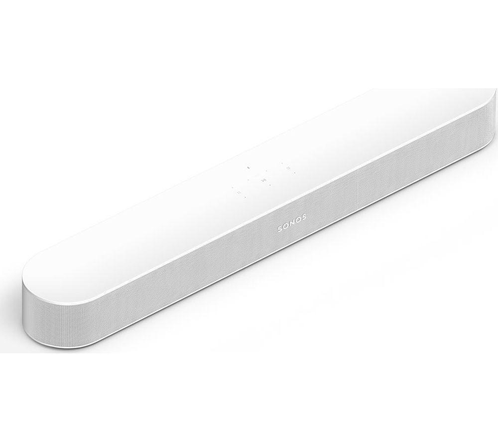 SONOS Beam (Gen 2) Compact Sound Bar & SUB Mini Wireless Subwoofer Bundle - White image number 3 of 11