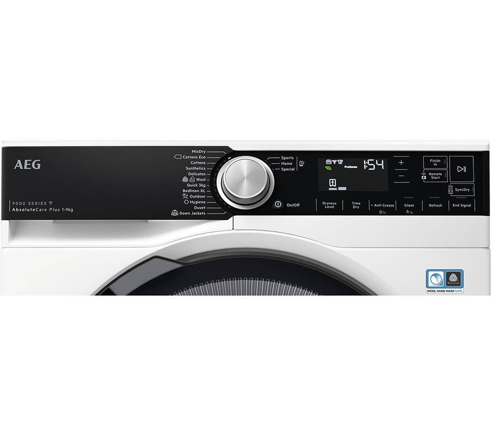AEG 9000 AbsoluteCare TR959M6BC WiFi-enabled 9 kg Heat Pump Tumble Dryer - White image number 3 of 10