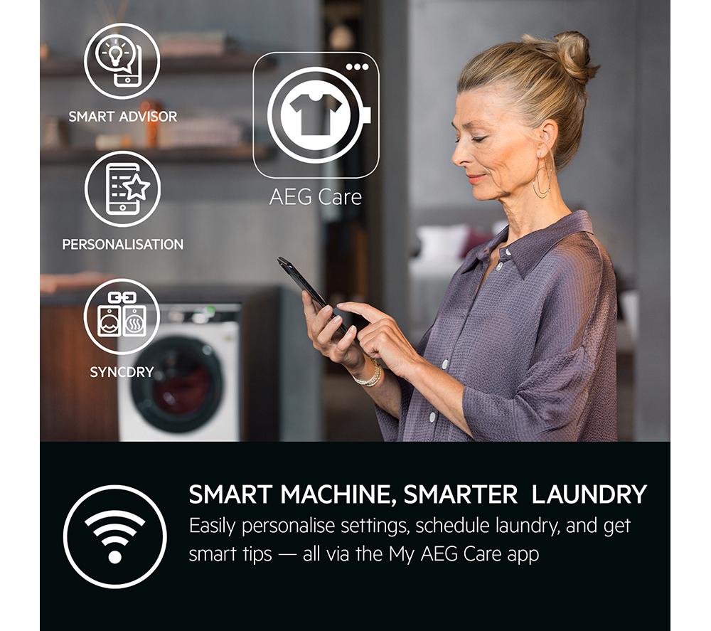 AEG 9000 AbsoluteCare TR959M6BC WiFi-enabled 9 kg Heat Pump Tumble Dryer - White image number 9 of 10