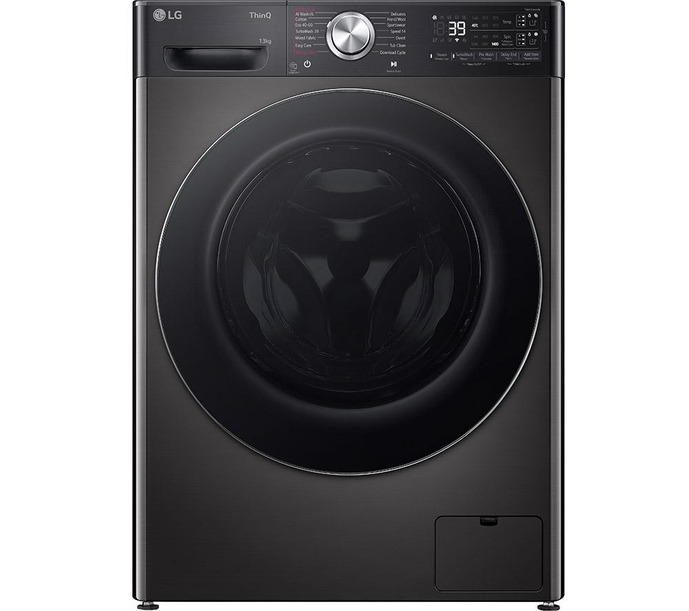 LG EZDispense F4Y913BCTA1 WiFi-enabled 13 kg 1400 Spin Washing Machine - Black, Black