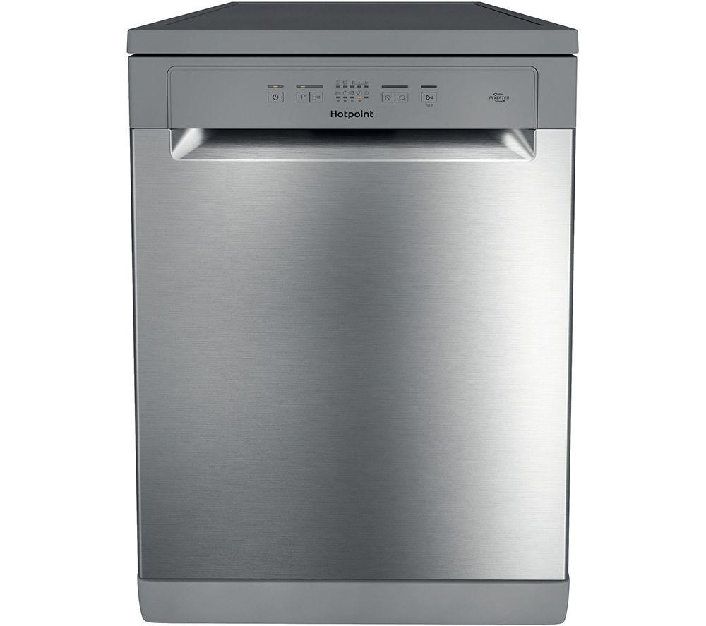 HOTPOINT H2F HL626 X UK Full-size Dishwasher – Inox, Silver/Grey