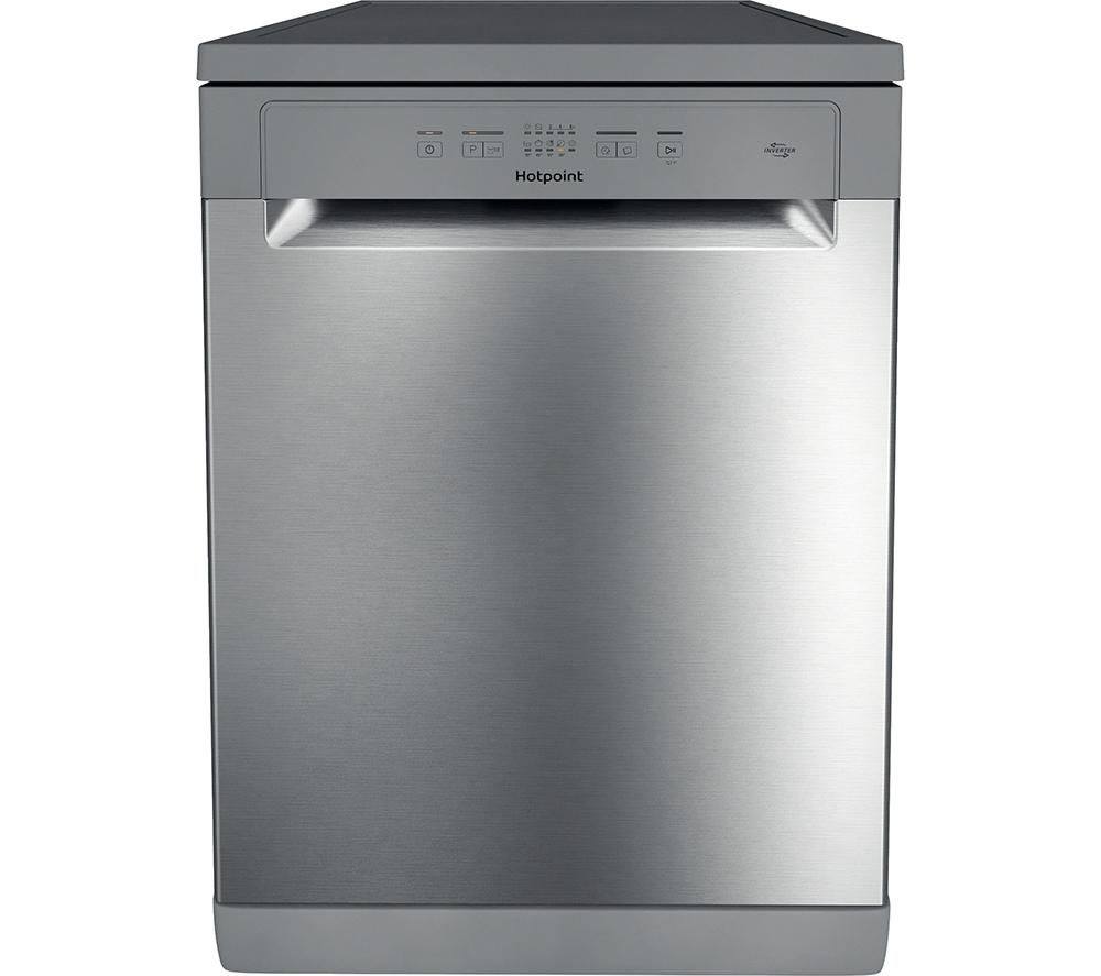 HOTPOINT H2F HL626 X UK Full-size Dishwasher - Inox, Silver/Grey