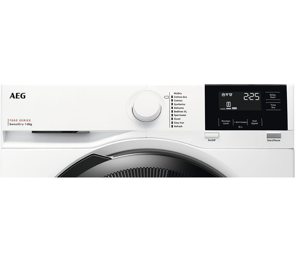 AEG 7000 series TR718L4B 8 kg Heat Pump Tumble Dryer - White image number 2 of 12