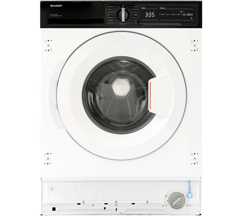 SHARP  ES-NIH714BWA-EN Integrated 7 kg 1400 Spin Washing Machine - White, White