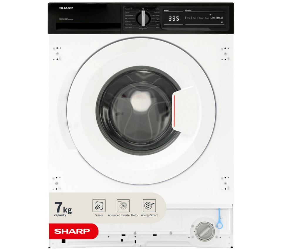 SHARP ES-NIH714BWA-EN Integrated 7 kg 1400 Spin Washing Machine - White