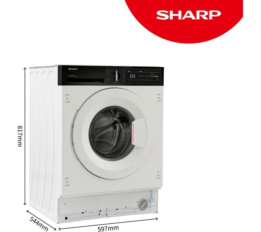 SHARP  ES-NIH714BWA-EN Integrated 7 kg 1400 Spin Washing Machine - White image number 10 of 12
