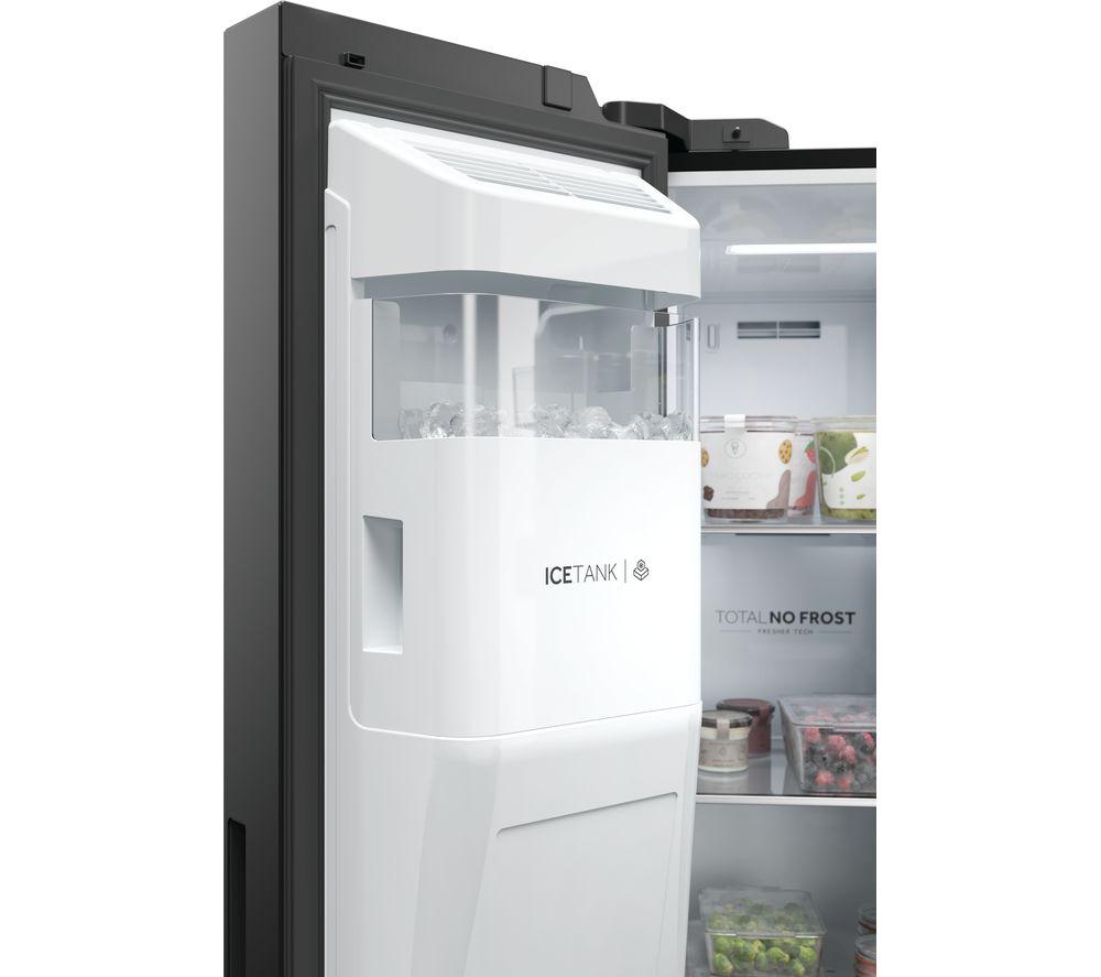 HAIER HSW59F18EIPT American-Style Smart Fridge Freezer - Slate Black image number 10 of 18