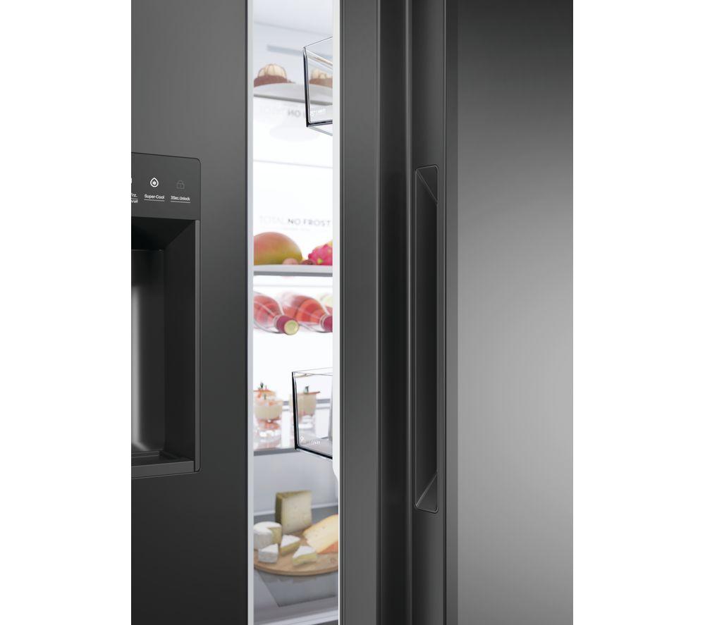HAIER HSW59F18EIPT American-Style Smart Fridge Freezer - Slate Black image number 11 of 18