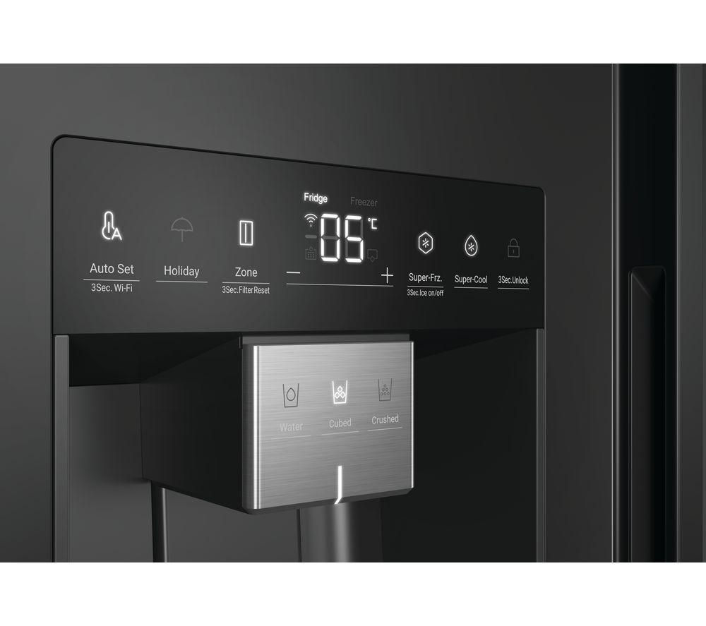 HAIER HSW59F18EIPT American-Style Smart Fridge Freezer - Slate Black image number 12 of 18