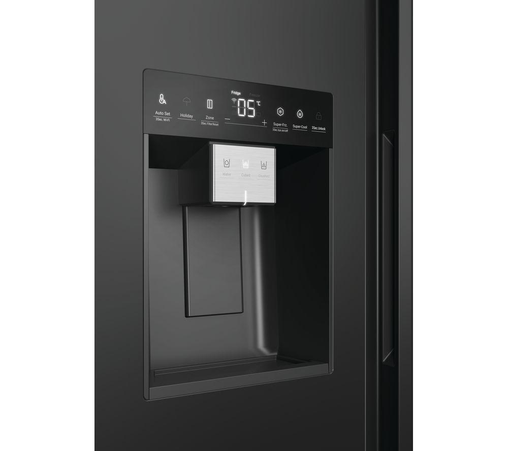 HAIER HSW59F18EIPT American-Style Smart Fridge Freezer - Slate Black image number 13 of 18