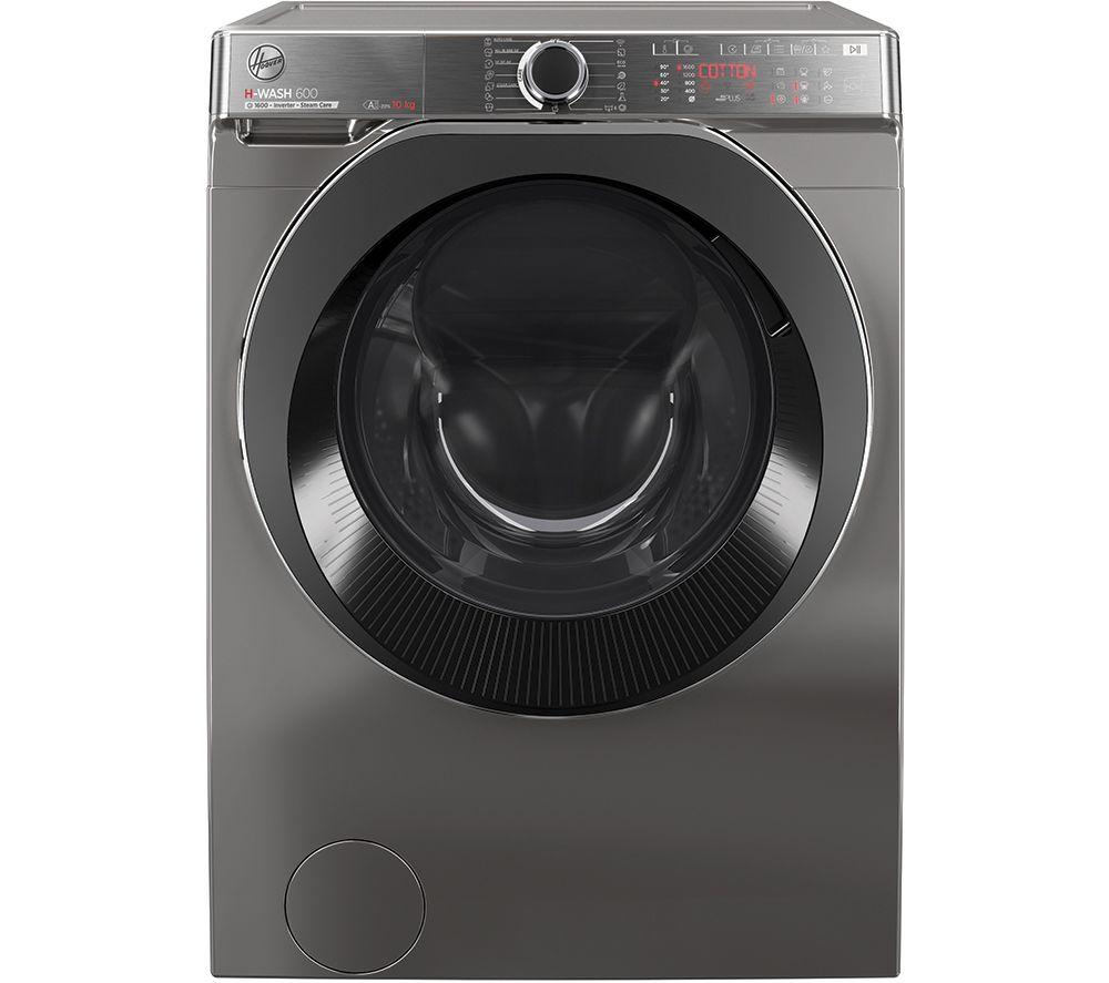 HOOVER H-Wash 600 H6WPB610MBCR8-80 WiFi-enabled 10 kg 1600 Spin Washing Machine - Graphite, Silver/Grey