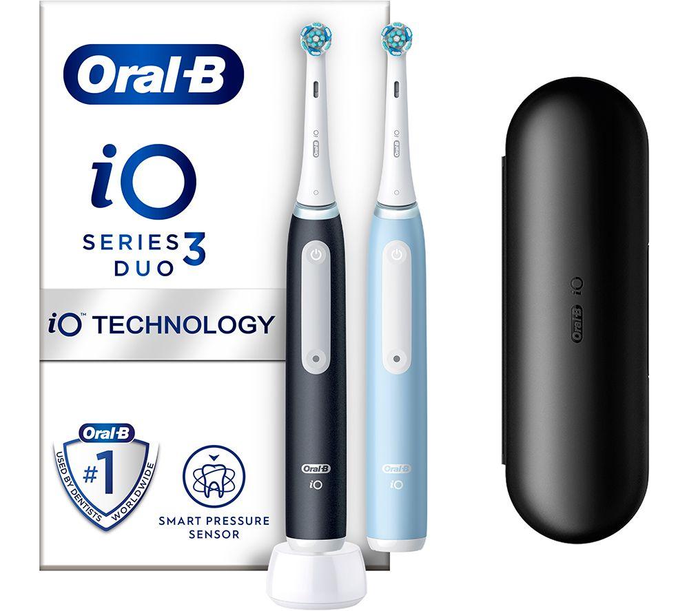 ORAL B iO 3 Electric Toothbrush - Blue & Black Duo