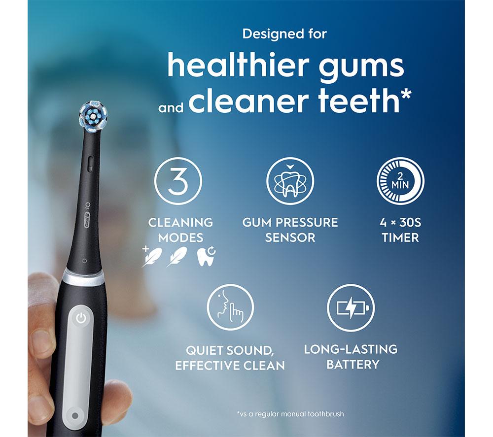 ORAL-B iO3 Electric Toothbrush Duo Pack - Blue & Black image number 2 of 6