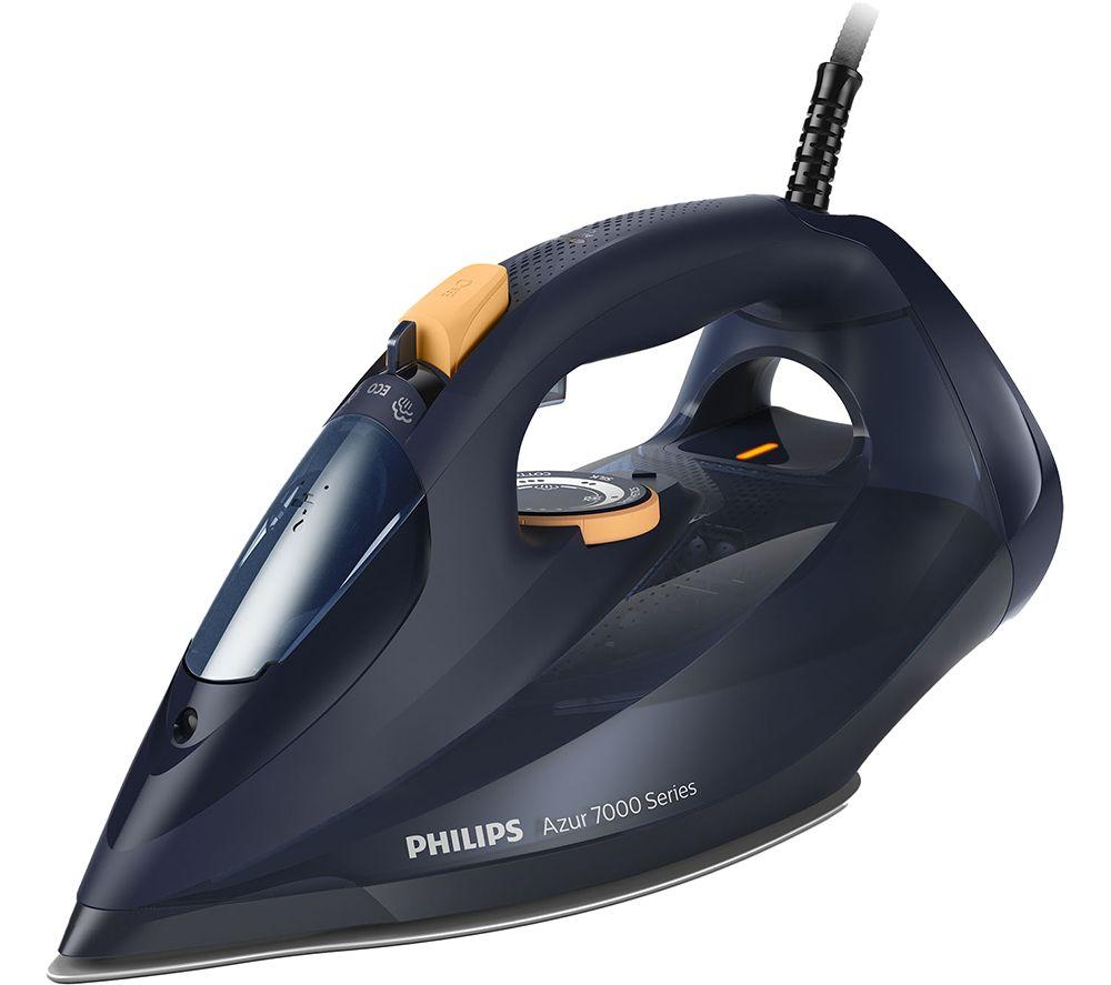 PHILIPS 7000 Series HV SteamGlide Elite DST7060/20 Steam Iron - Blue & Yellow