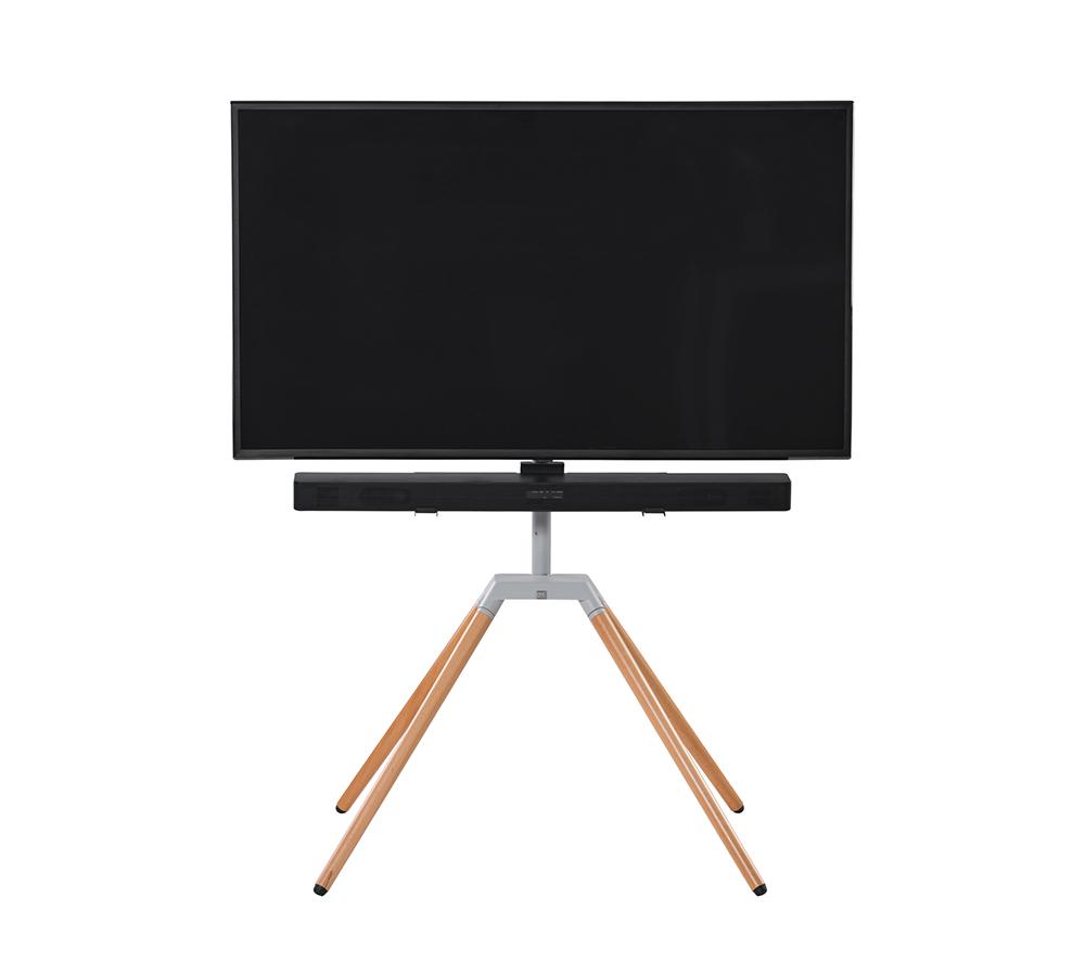 ONE FOR ALL WM7476 845 mm Quadpod TV Stand for 32-70" TVs - Oak & Silver Grey image number 4 of 7