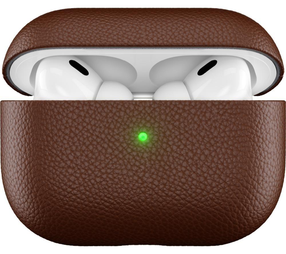 KeyBudz Artisan Leather Charging Case for Apple AirPods Pro 2, Brown