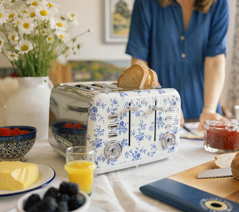 Buy LAURA ASHLEY VQSBT583LACR 4-Slice Toaster - China Rose | Currys