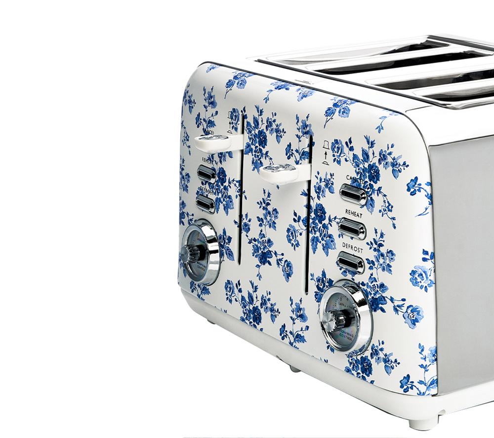 LAURA ASHLEY VQSBT583LACR 4-Slice Toaster - China Rose image number 6 of 9
