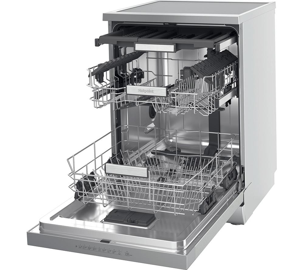 HOTPOINT Maxi Space H7F HP43 X UK Full-size Dishwasher - Silver image number 2 of 14