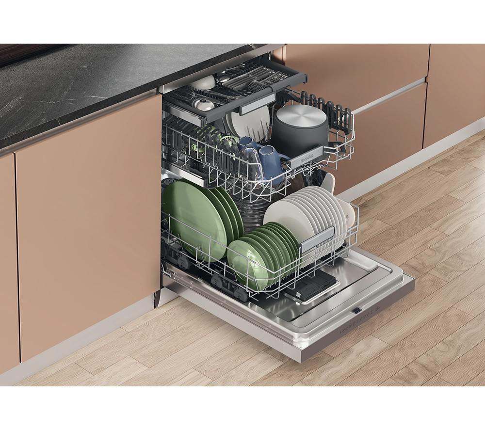 HOTPOINT Maxi Space H7F HP43 X UK Full-size Dishwasher - Silver image number 5 of 14