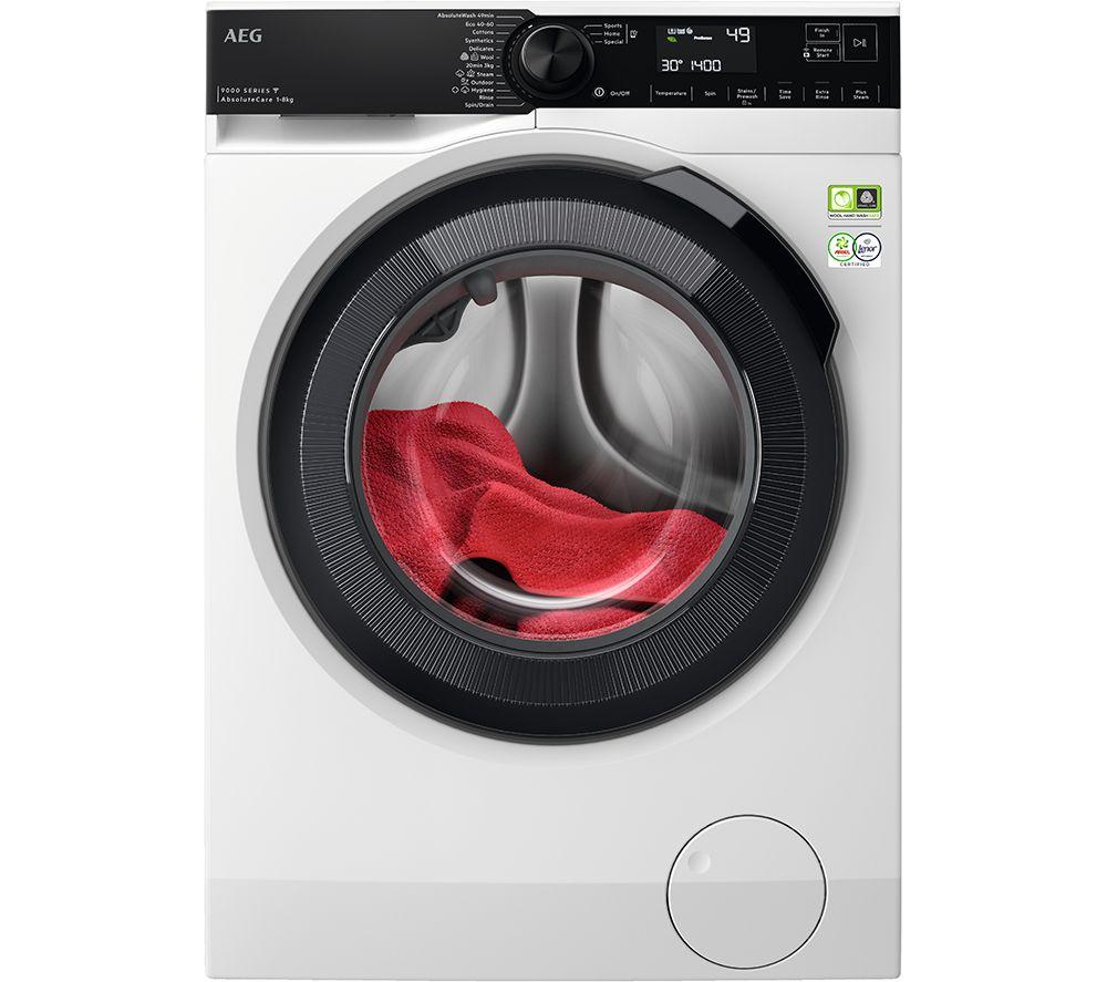 Image of AEG AbsoluteCare LFR94846WS 8 kg 1400 Spin Washing Machine - White, White