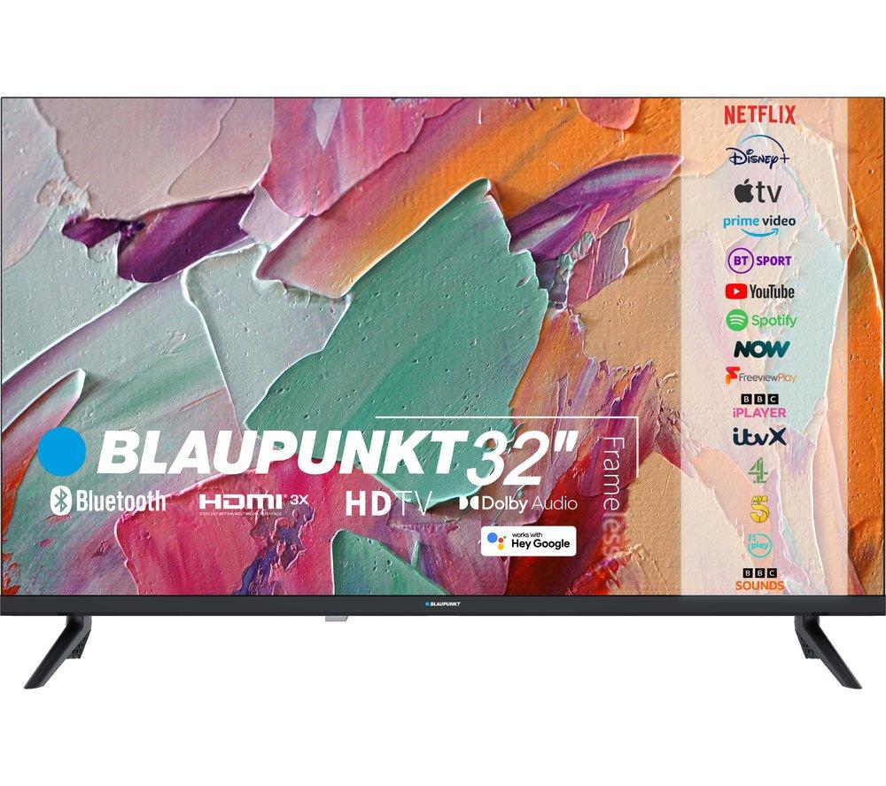 Image of 32" BLAUPUNKT BA32H4382QKB Smart HD Ready LED TV with Google Assistant, Black
