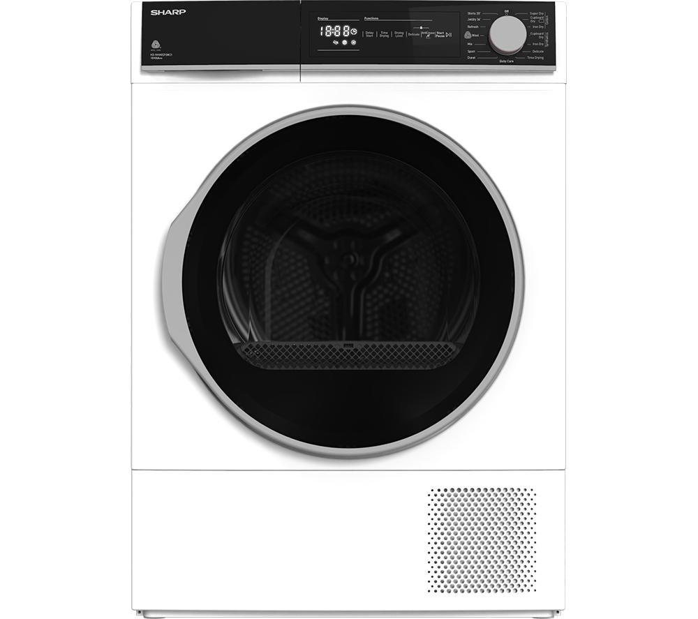 SHARP KD-NHH0S7GW21-EN 10 kg Heat Pump Tumble Dryer – White, White