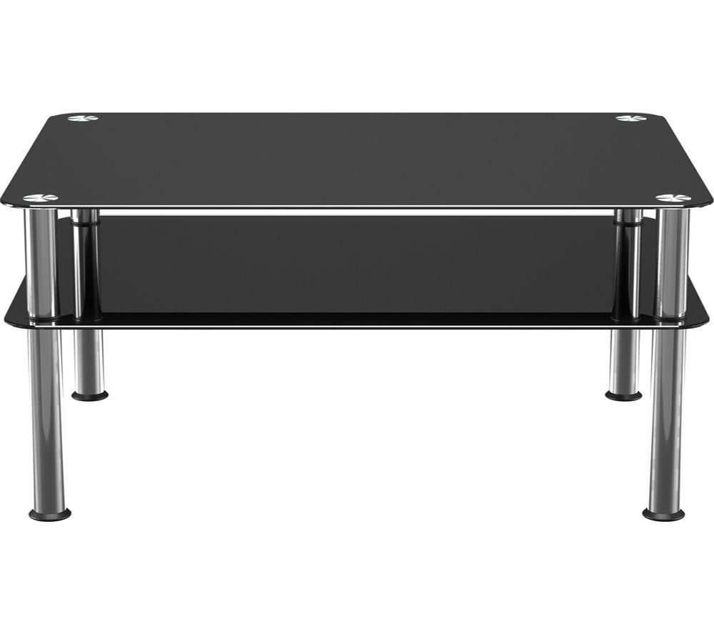 AVF SDCT8060 Coffee Table - Black & Chrome