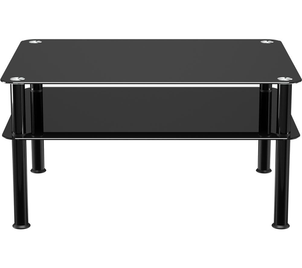 AVF SDCT8060BB Glass Coffee Table - Black