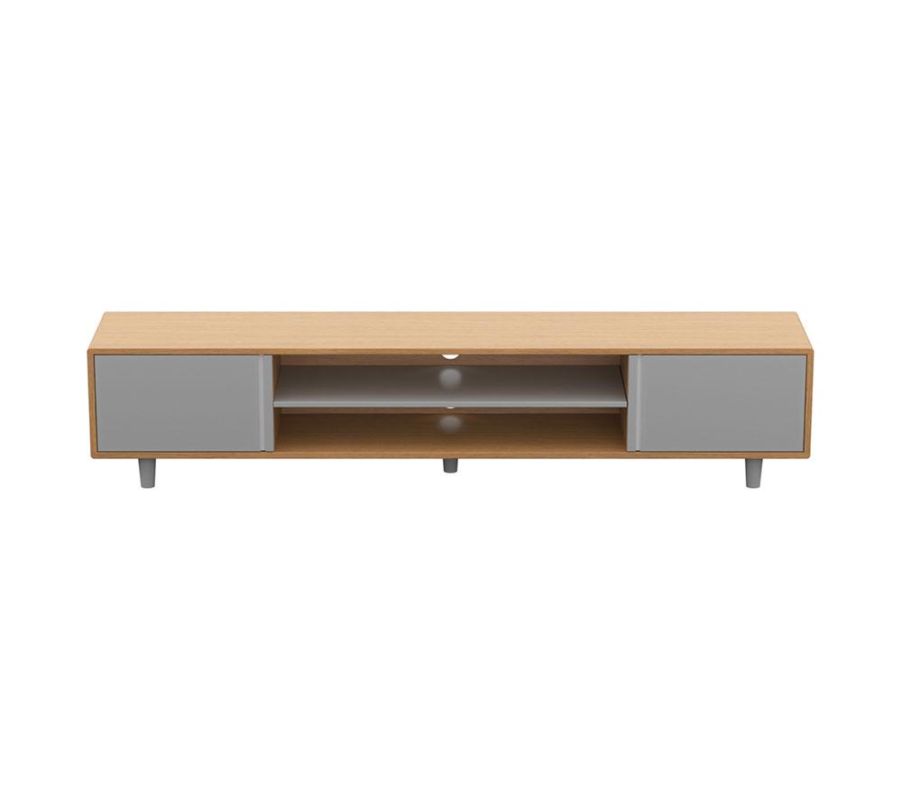 AVF Harbour FS2000HARLWG 2000 mm TV Stand for up to 95" TVs - Light Wood & White image number 2 of 9