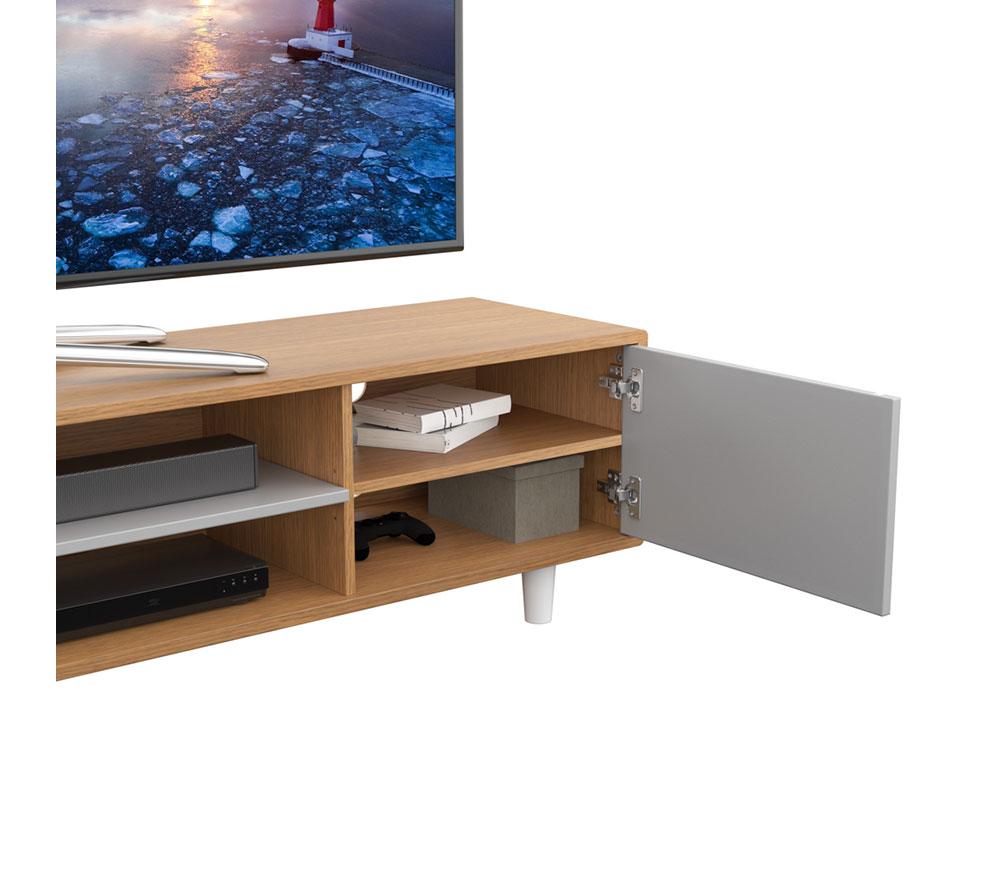 AVF Harbour FS2000HARLWG 2000 mm TV Stand for up to 95" TVs - Light Wood & White image number 5 of 9