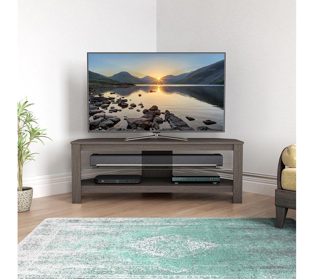AVF Calibre CA115GREX 1150 mm Corner TV Stand for up to 55" TVs - Grey Oak image number 8 of 11