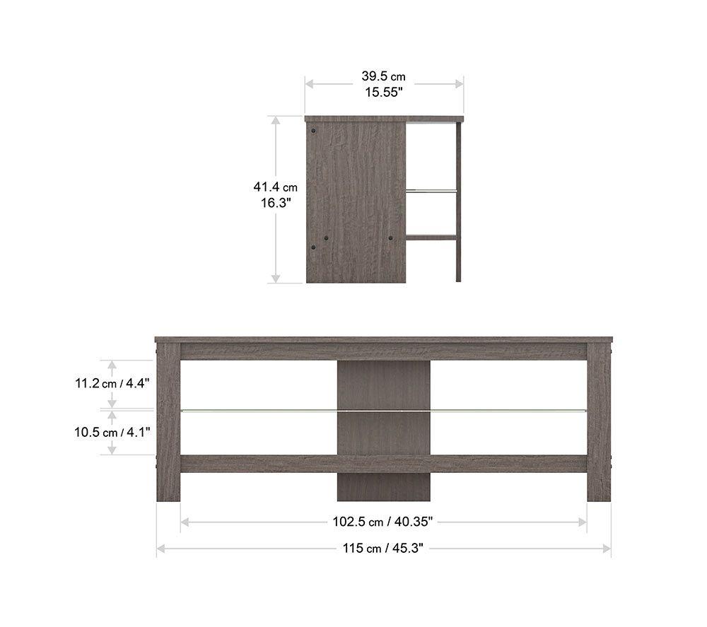 AVF Calibre CA115GREX 1150 mm Corner TV Stand for up to 55" TVs - Grey Oak image number 11 of 11