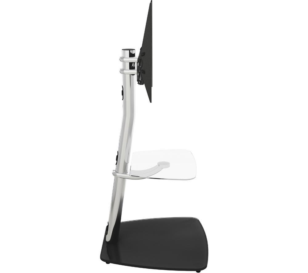 AVF Iseo FSL600ISBC Pedestal TV Stand with Bracket for up to 55" TVs - Black Glass & Chrome image number 3 of 4
