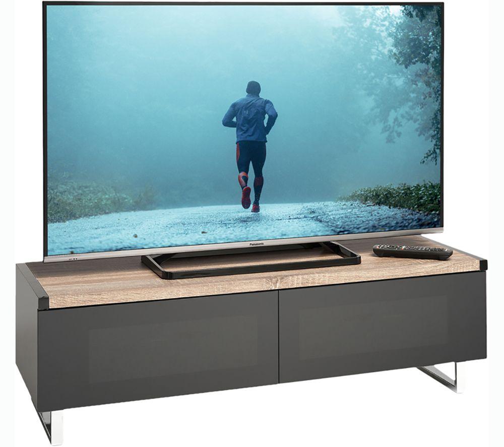 AVF Panorama PM120LOGO 1200 mm Reversible Top TV Stand for up to 60&rdquo; TVs - Light Oak or Grey Oak image number 3 of 6