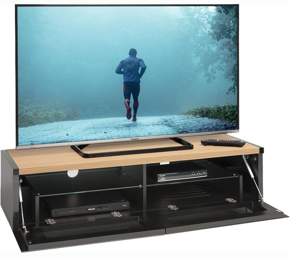 AVF Panorama PM120LOGO 1200 mm Reversible Top TV Stand for up to 60&rdquo; TVs - Light Oak or Grey Oak image number 4 of 6