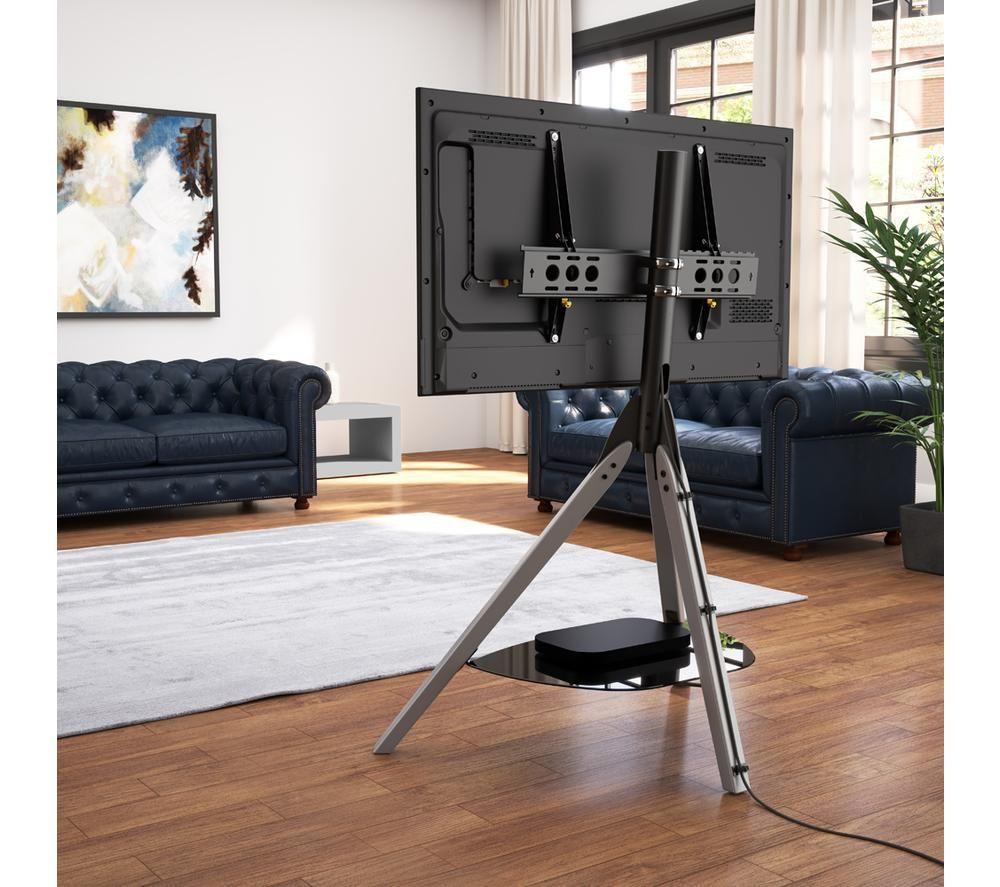 AVF Hoxton FSL1000HOXGB Tripod TV Stand with Bracket for up to 70&rdquo; TVs- Black & Grey image number 6 of 7