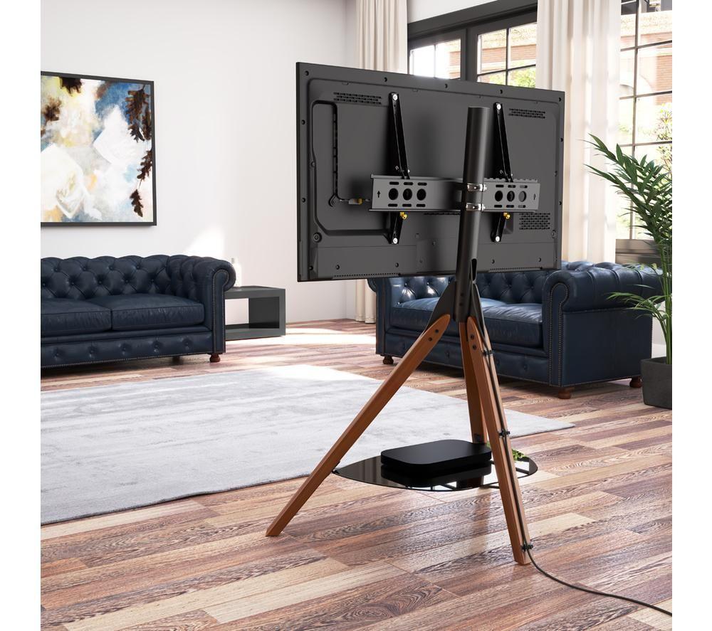 AVF Hoxton FSL1000HOXDWB 1000 mm TV Stand with Bracket for up to 70&rdquo; TVs - Dark Wood & Black image number 5 of 7
