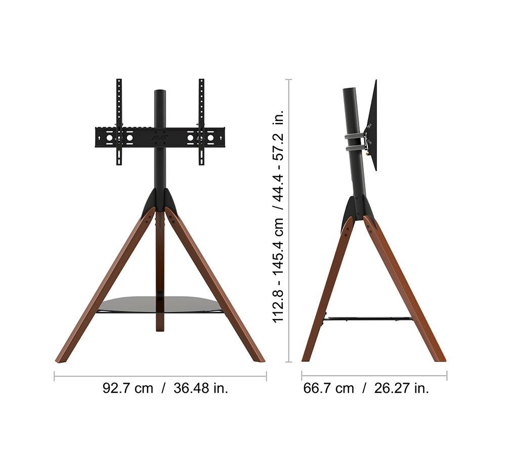 AVF Hoxton FSL1000HOXDWB 1000 mm TV Stand with Bracket for up to 70&rdquo; TVs - Dark Wood & Black image number 6 of 7