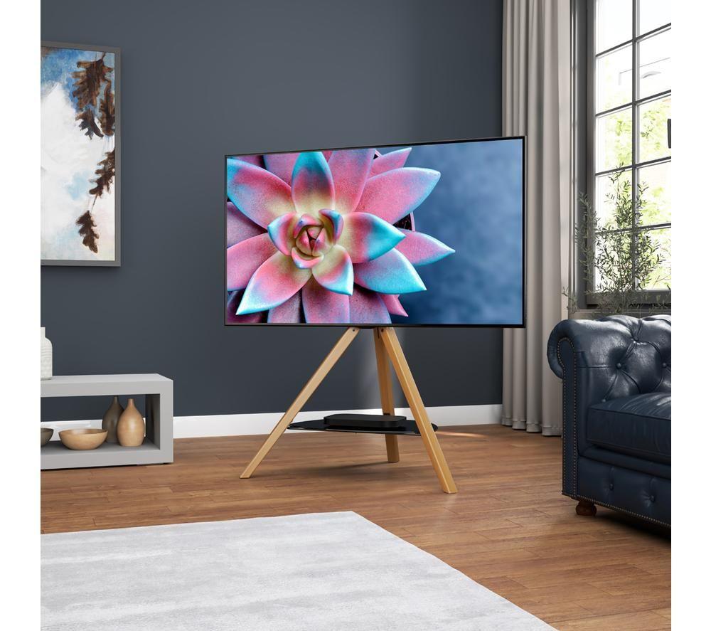 AVF Hoxton FSL1000HOXLWB 1000 mm TV Stand with Bracket for up to 70&rdquo; TVs- Light Wood & Black image number 7 of 7