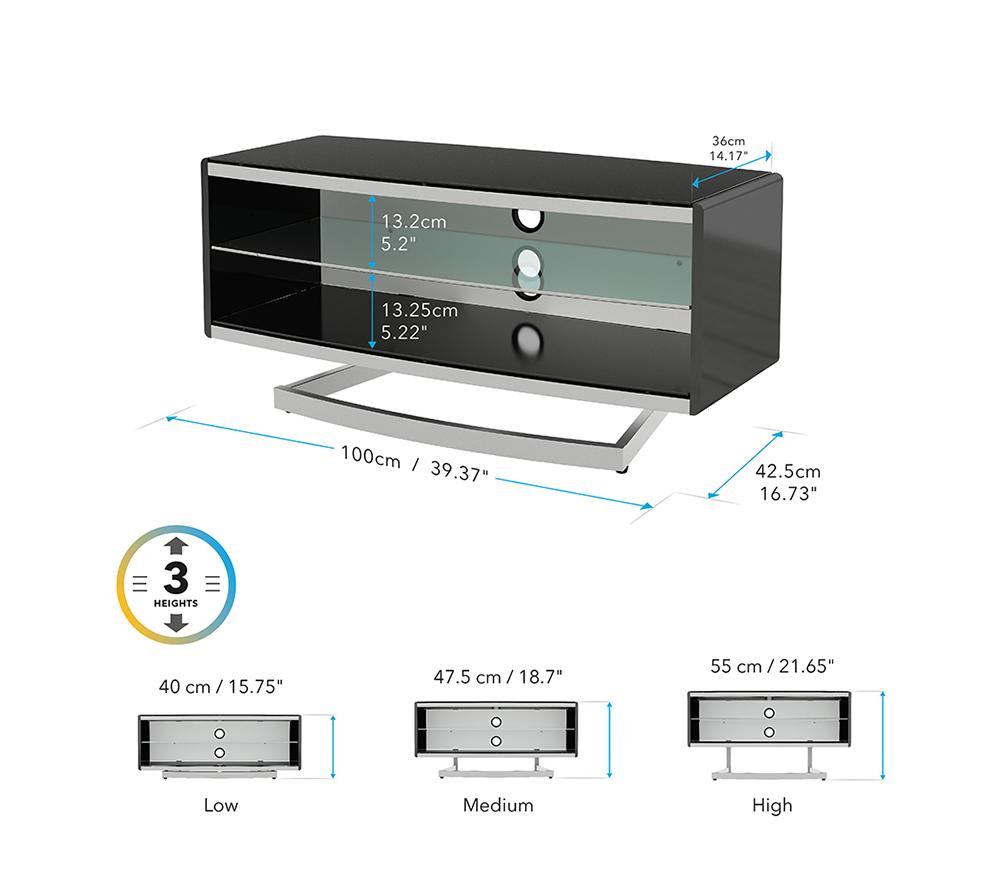 AVF Options Portal 1000 mm TV Stand for up to 47&rdquo; TVs - 4 Colour Panels image number 6 of 8
