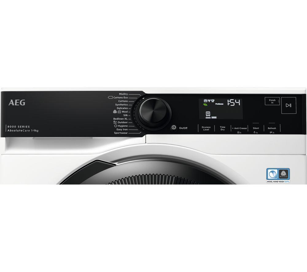 AEG AbsoluteCare 8000 TR849P4B 9 kg Heat Pump Tumble Dryer - White image number 2 of 10