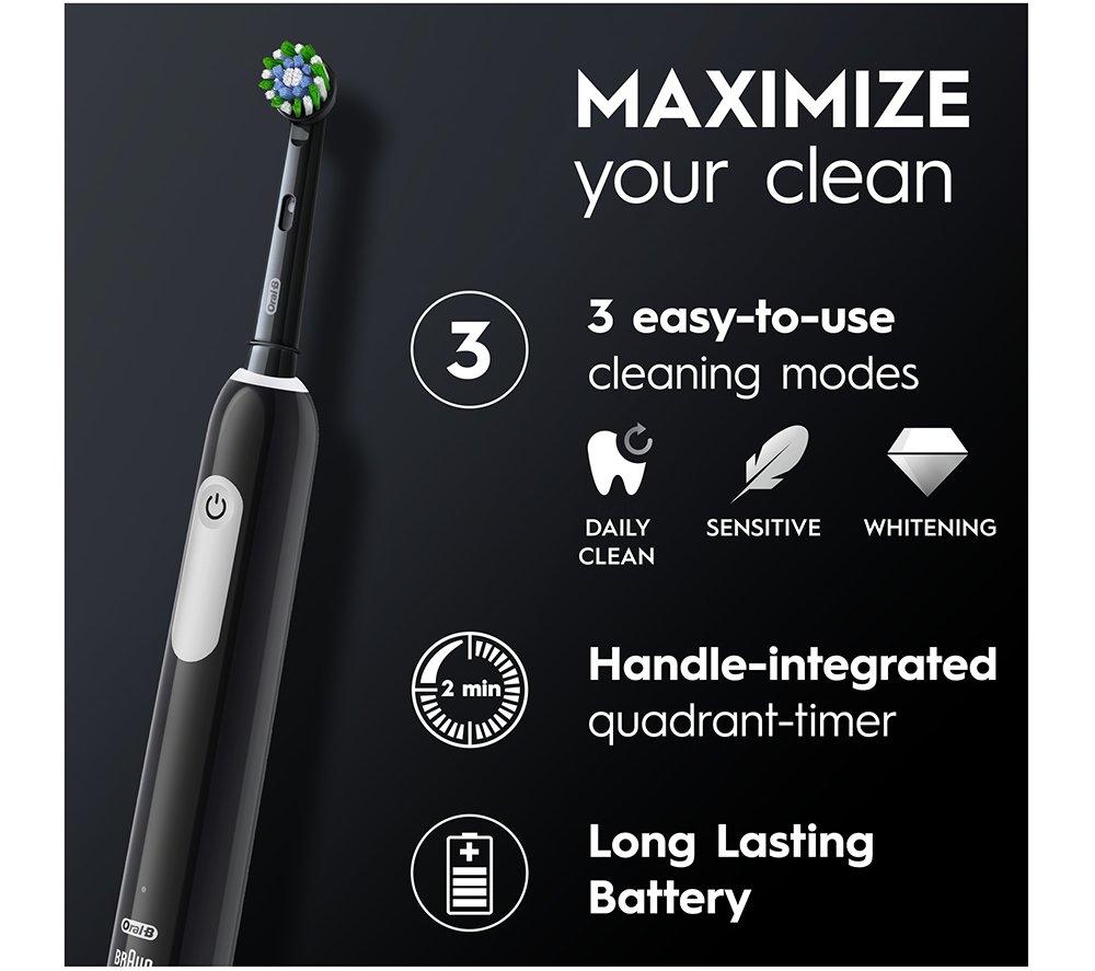 ORAL-B Vitality Pro Electric Toothbrush - Pack of 2, Black & Blue image number 12 of 14