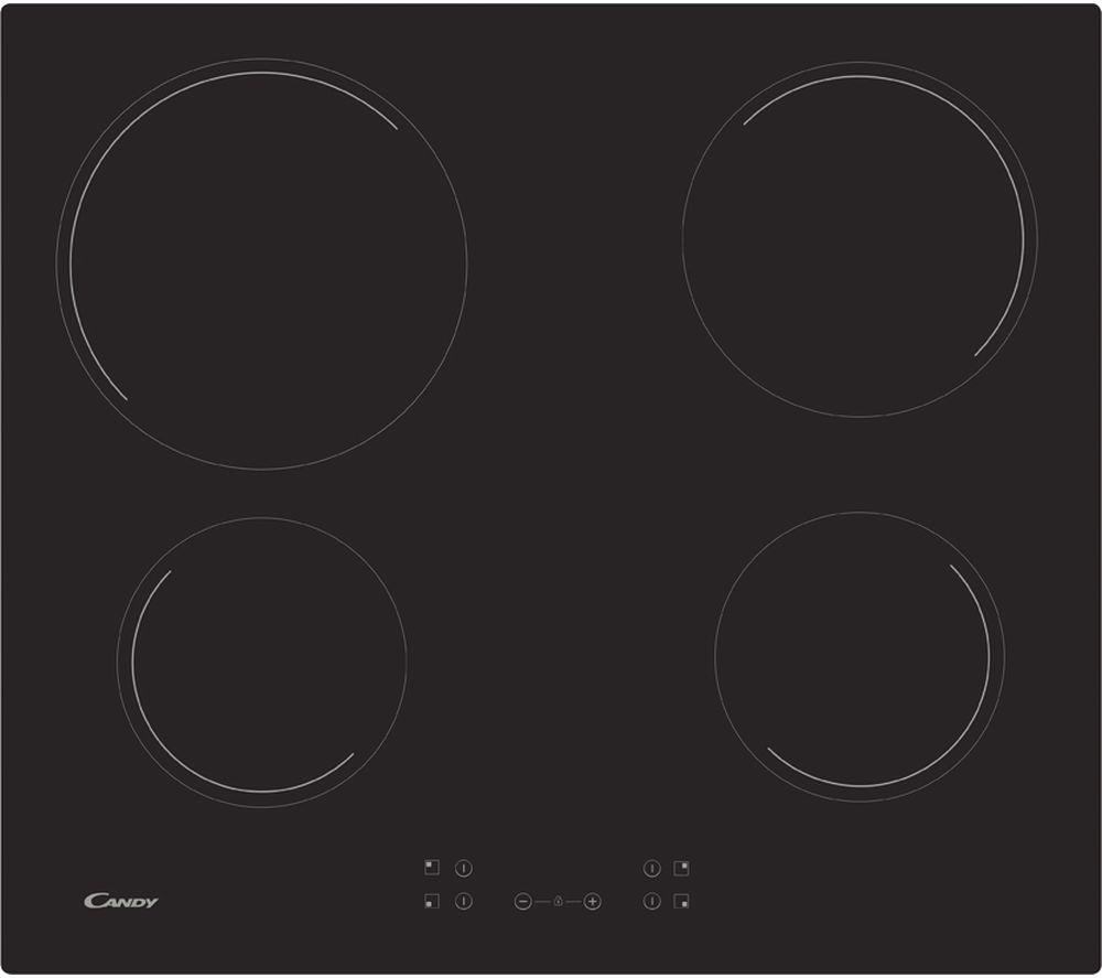 CANDY CH64CCB 60cm Electric Ceramic Hob - Black, Black